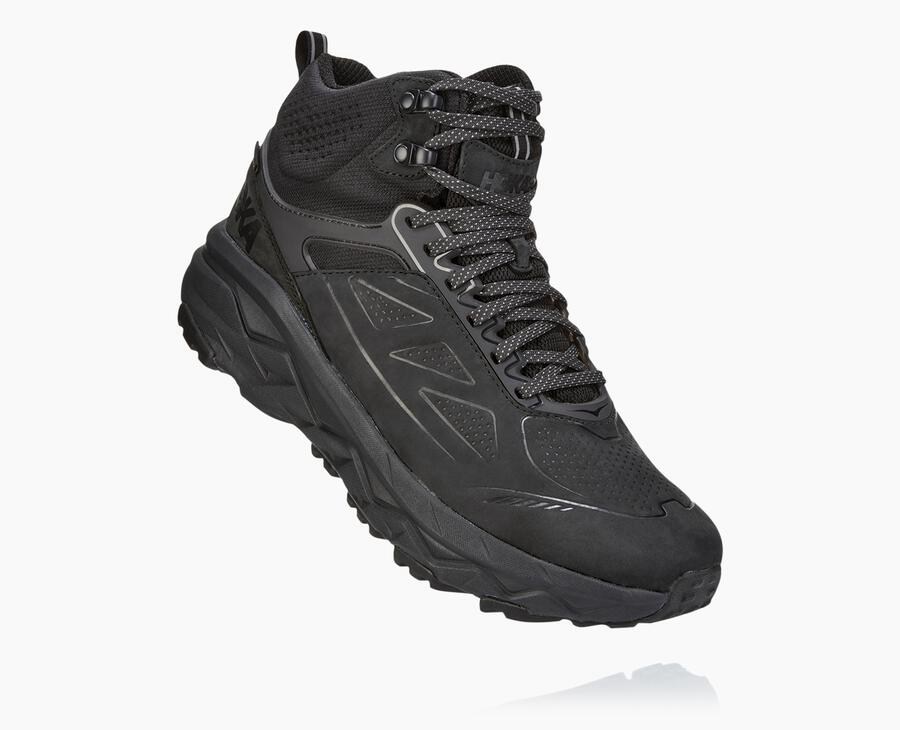 Pánske Turistická Obuv Hoka Vypredaj - Challenger Mid Gore-Tex - Čierne 45167-HIYJ